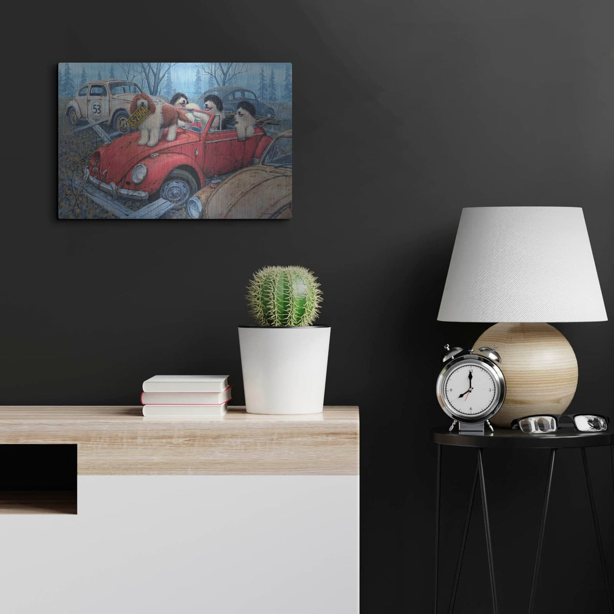 'The Beetles' by Richard Courtney – Metal Wall Art, 24x16 room view