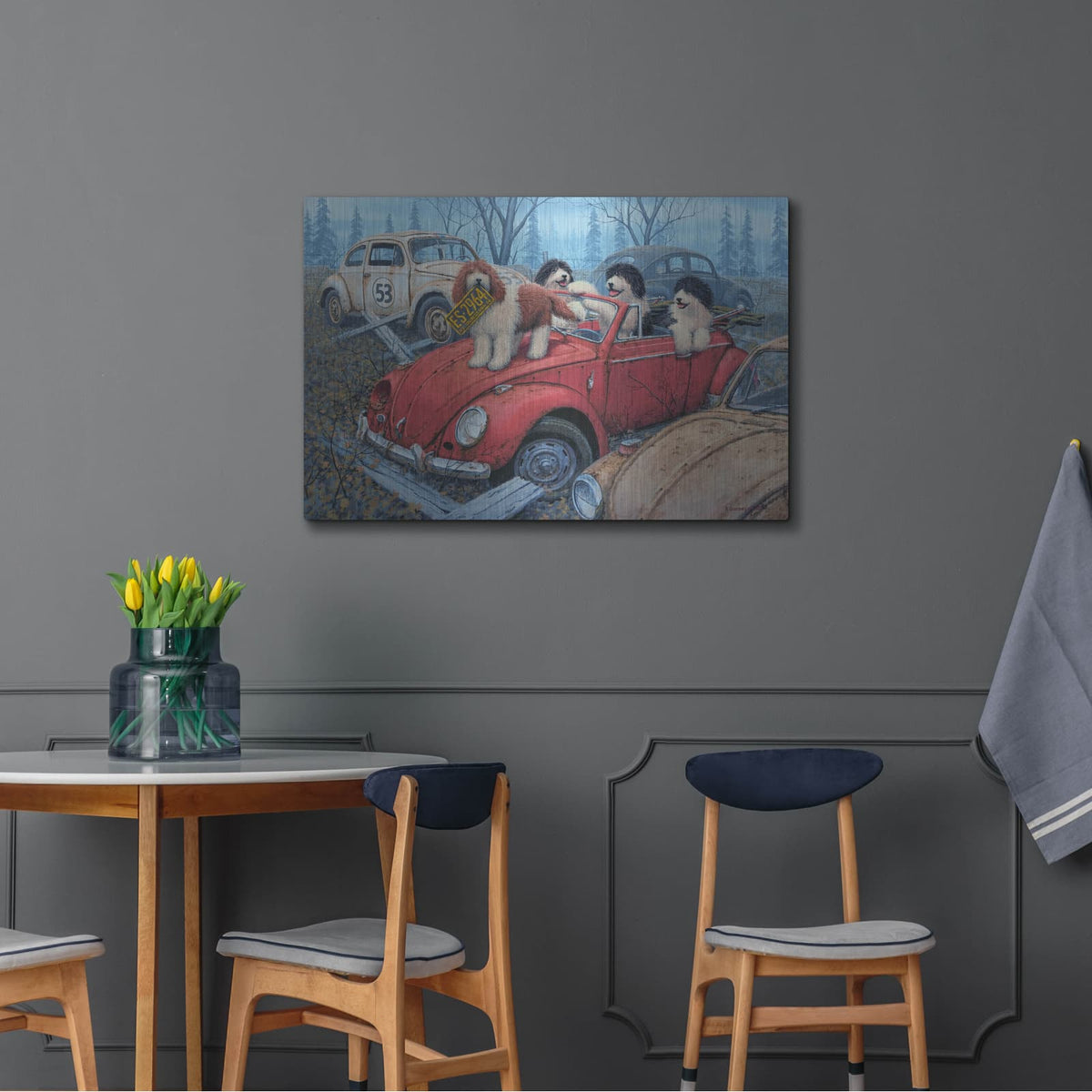 'The Beetles' by Richard Courtney – Metal Wall Art, 36x24 room view