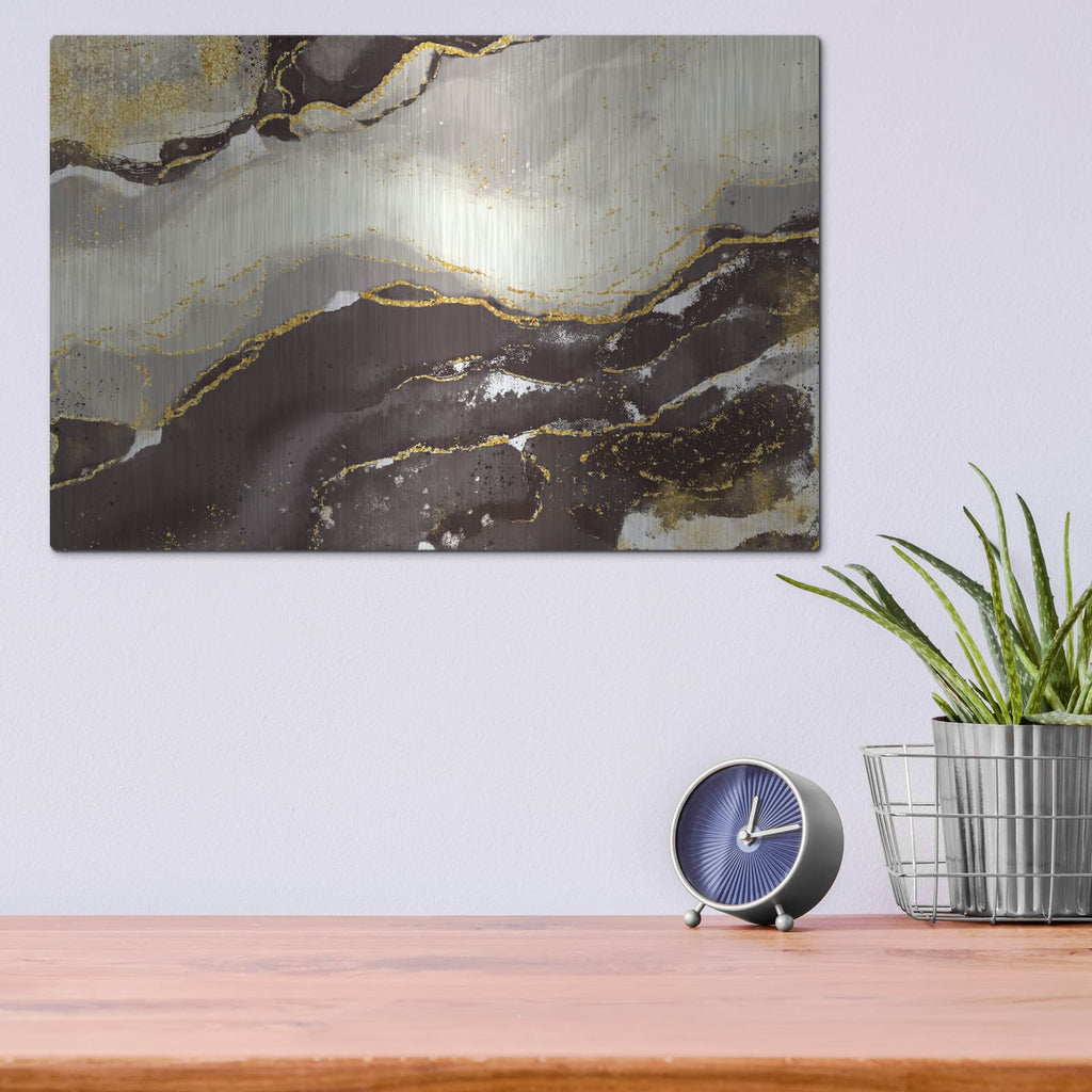 'Bisque Glimmer' by Delores Naskrent – Metal Wall Art, 16x12 room view