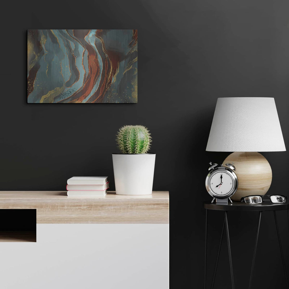 'Velvet Shimmer' by Delores Naskrent – Metal Wall Art, 24x16 room view