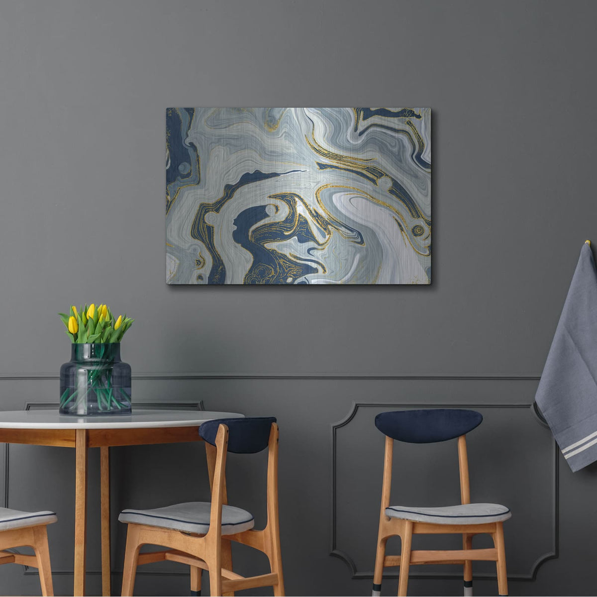 'Marble Heaven' by Delores Naskrent – Metal Wall Art, 36x24 room view