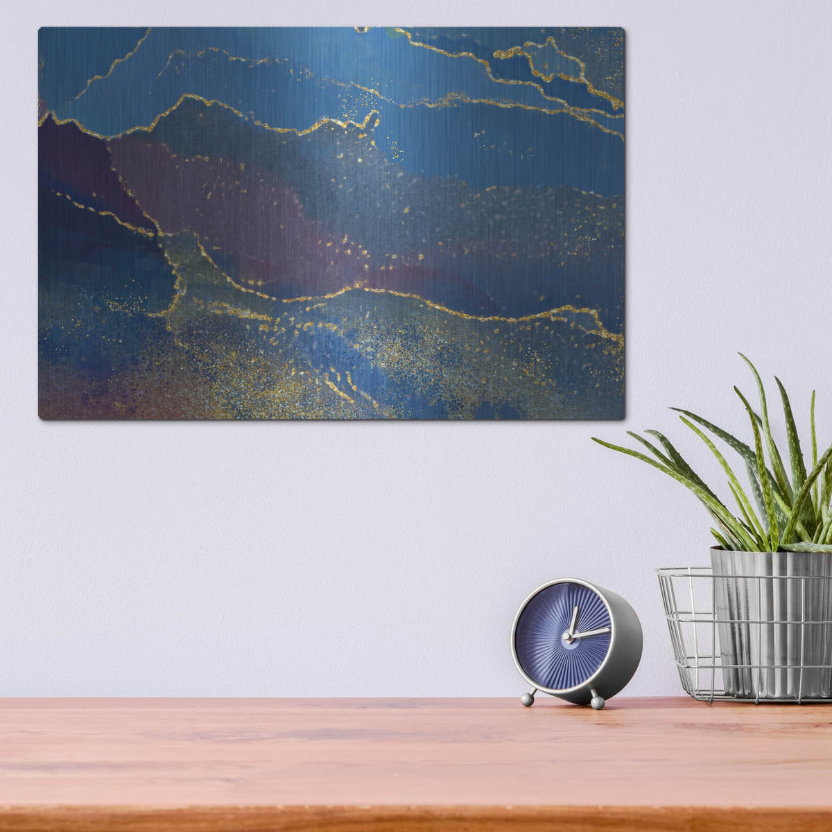 'In the Navy' by Delores Naskrent – Metal Wall Art, 16x12 room view
