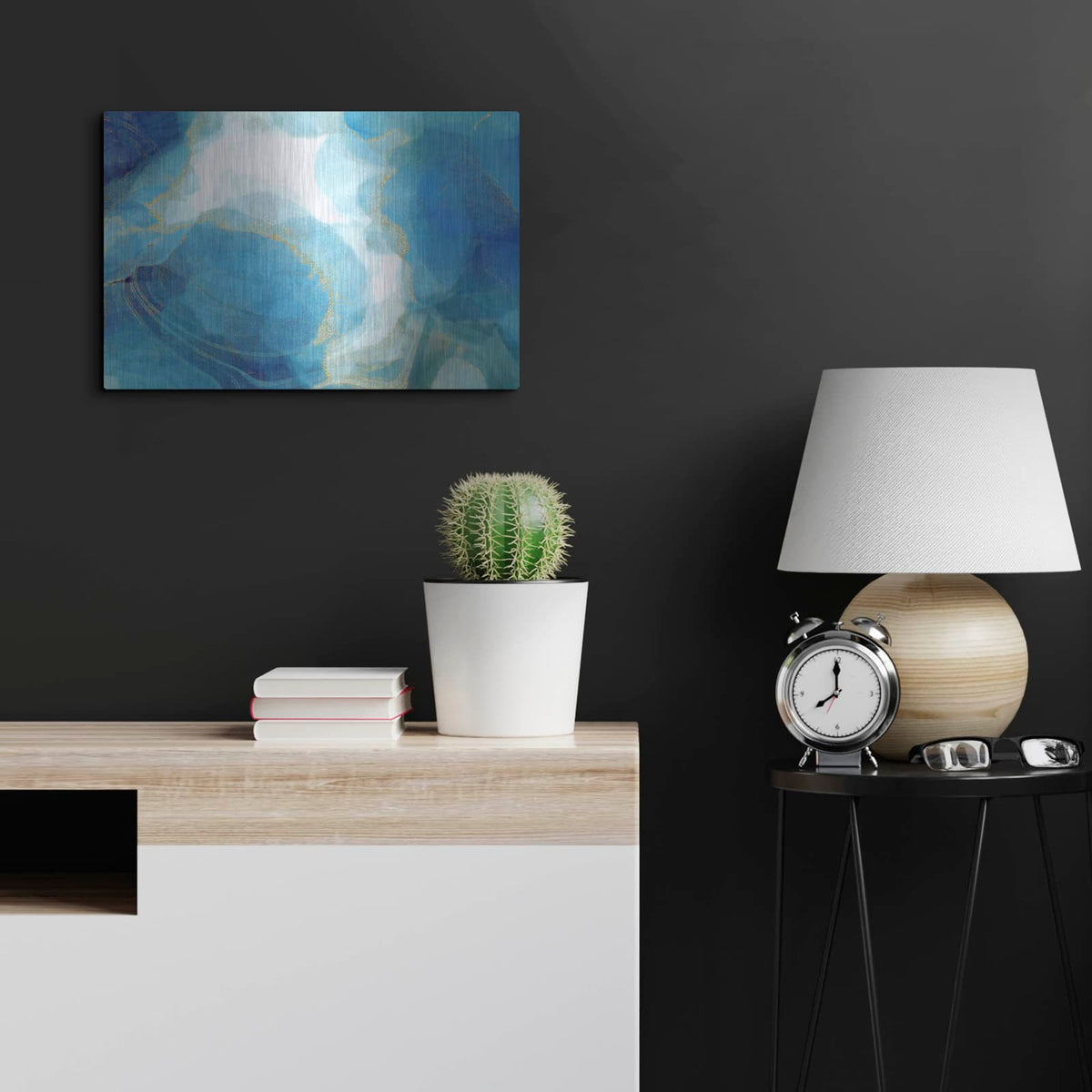 'Partly Cloudy' by Delores Naskrent – Metal Wall Art, 24x16 room view
