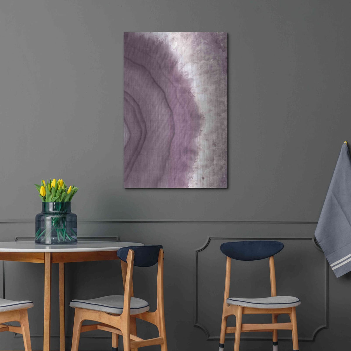 'Agate Geode II PLUM' by Wild Apple Portfolio – Metal Wall Art, 24x36 room view