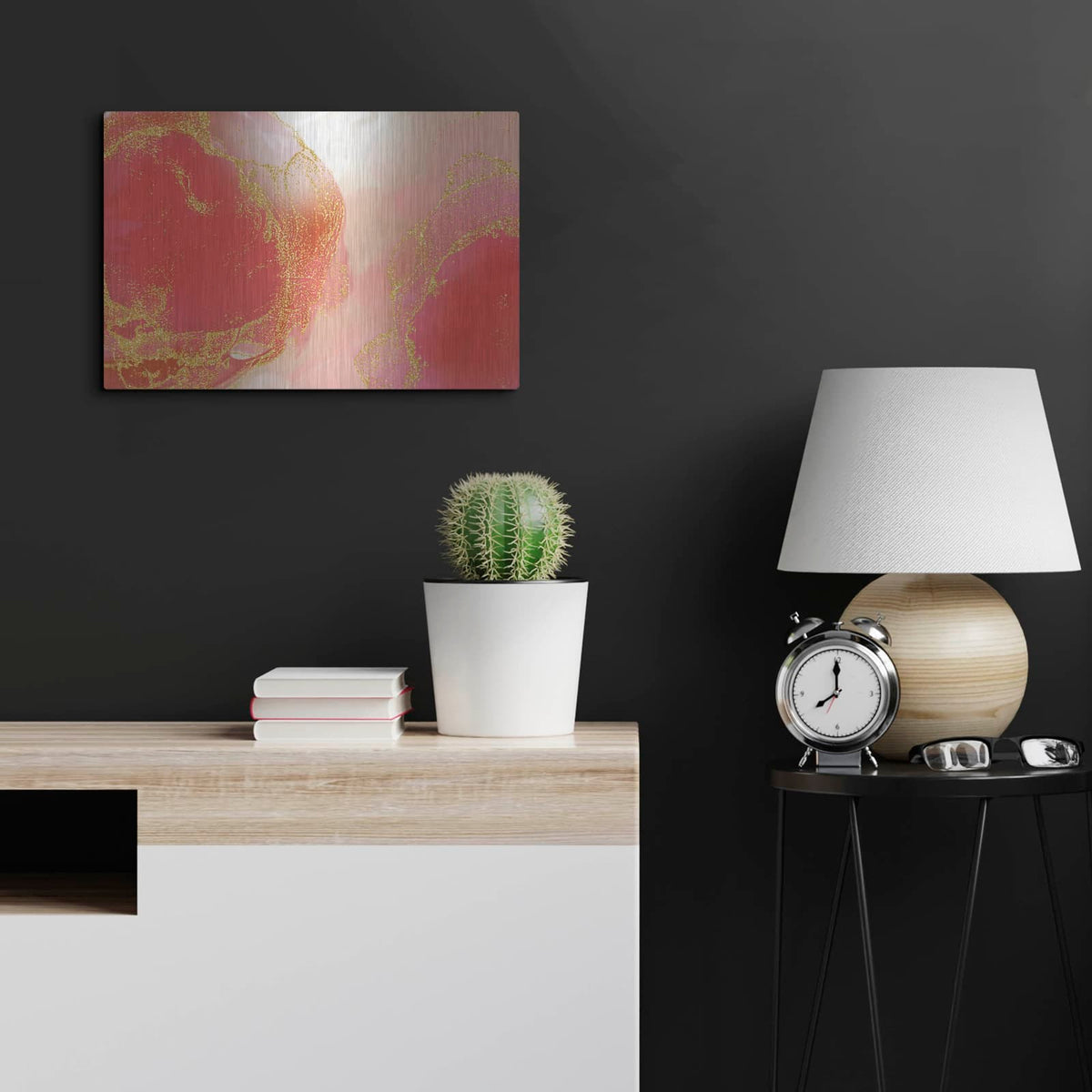 'Pink Dogwood' by Delores Naskrent – Metal Wall Art, 24x16 room view