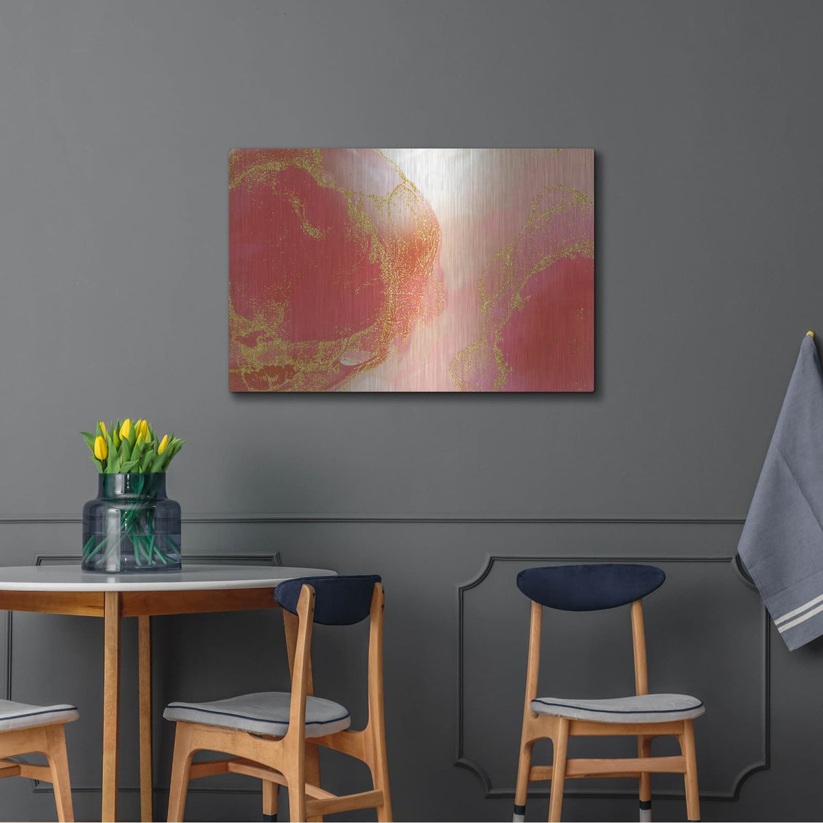 'Pink Dogwood' by Delores Naskrent – Metal Wall Art, 36x24 room view