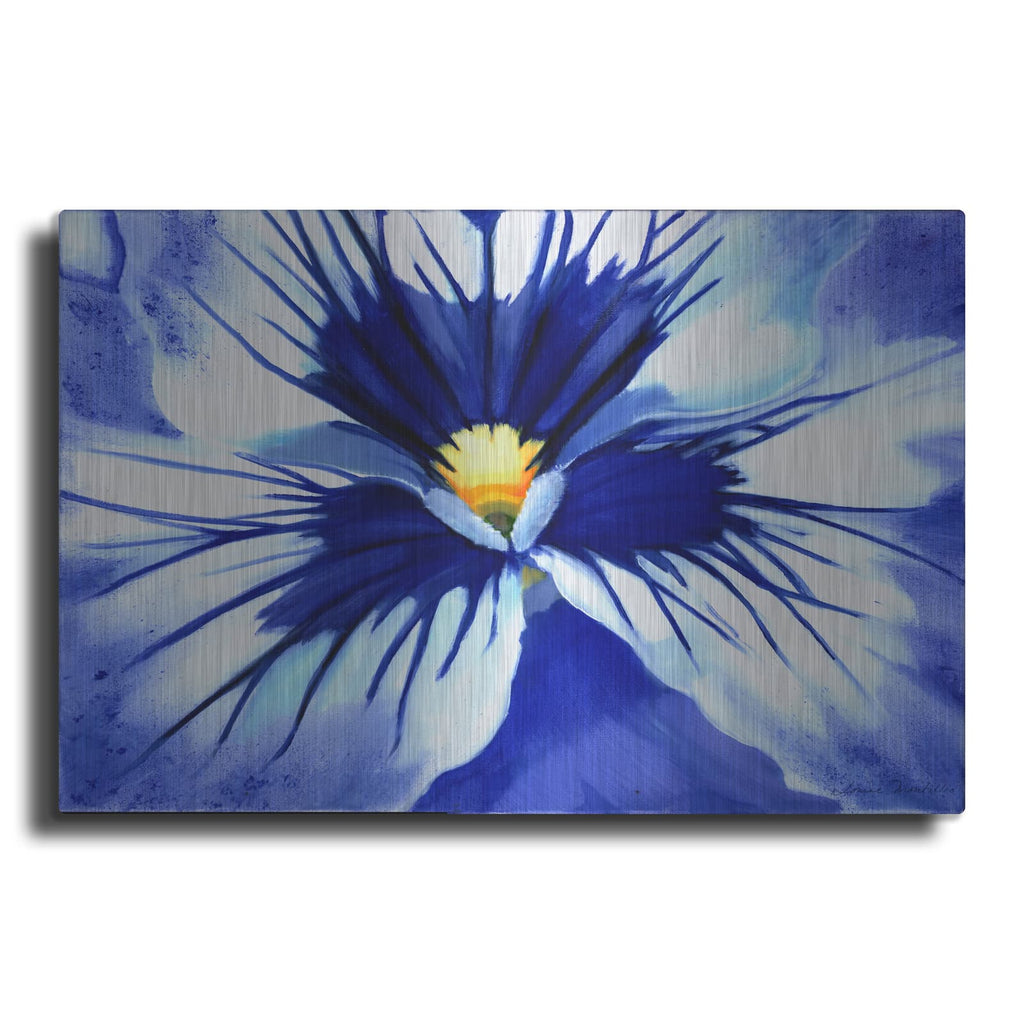 'Pansy Splash' by Louise Montillio – Metal Wall Art