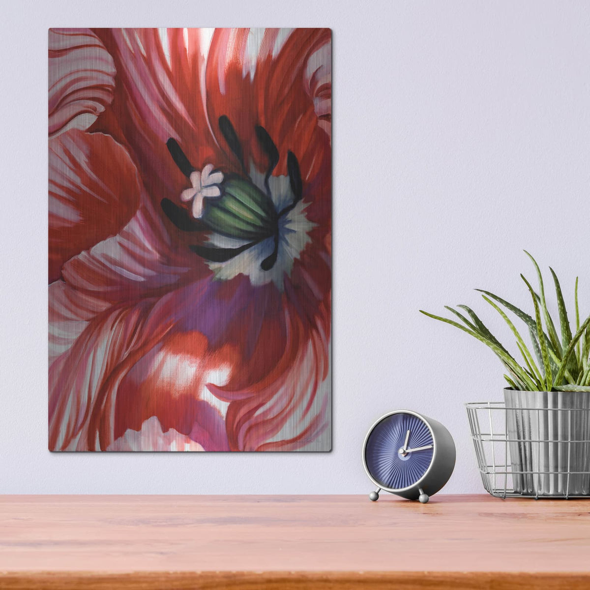 'Swashbuckler Poppy' by Louise Montillio – Metal Wall Art, 12x16 room view