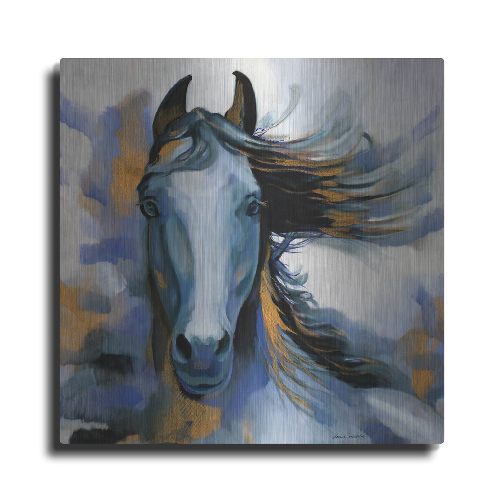 'Wild Blues' by Louise Montillio – Metal Wall Art