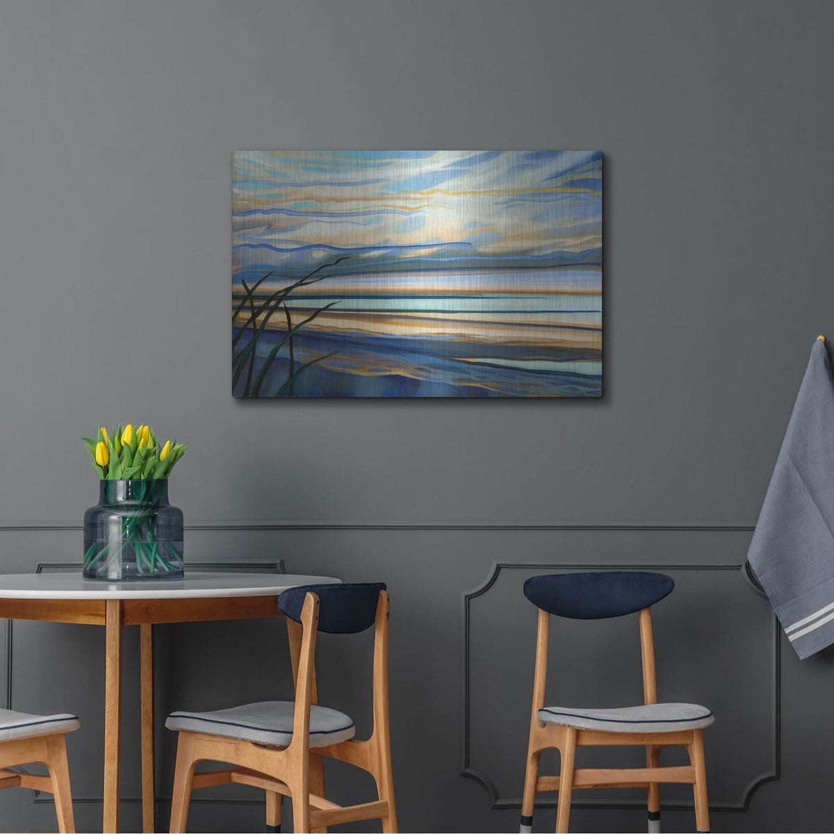 'Shorelines' by Louise Montillio – Metal Wall Art, 36x24 room view