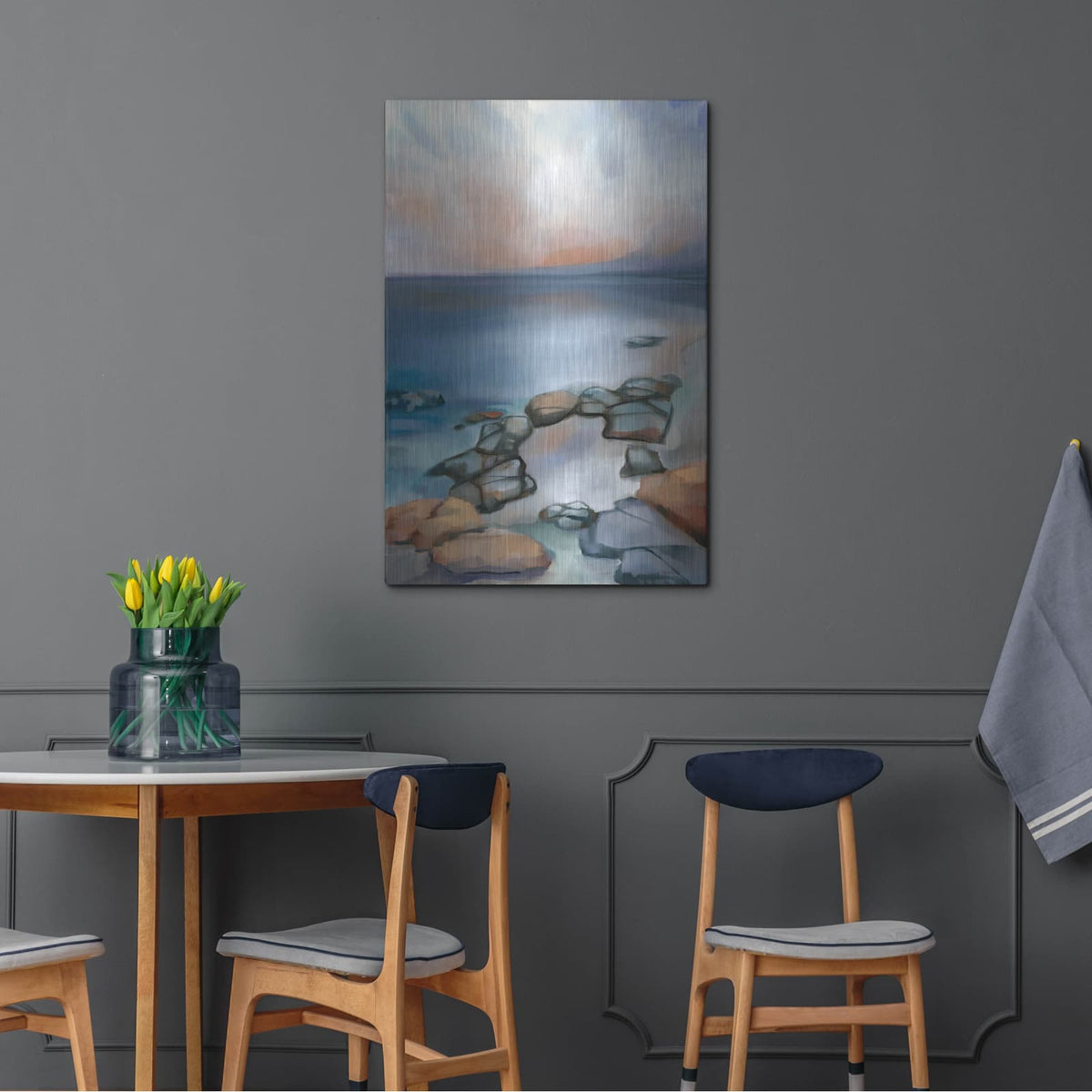 'Tidal Glow' by Louise Montillio – Metal Wall Art, 24x36 room view