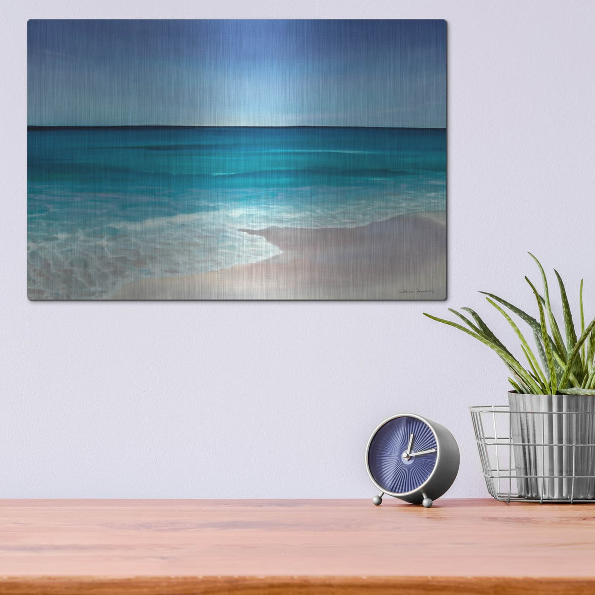 'Rippling Waves' by Louise Montillio – Metal Wall Art, 16x12 room view
