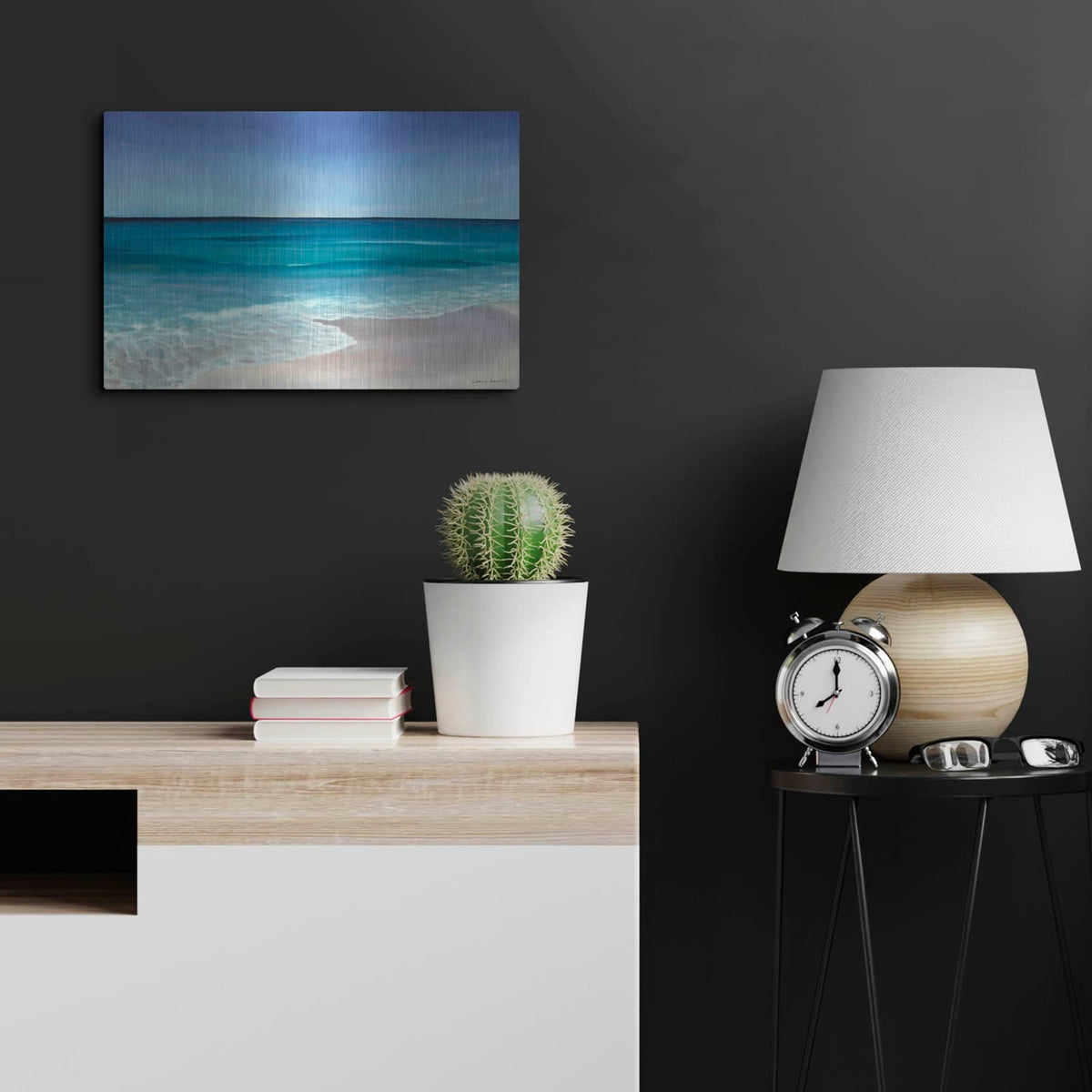 'Rippling Waves' by Louise Montillio – Metal Wall Art, 24x16 room view