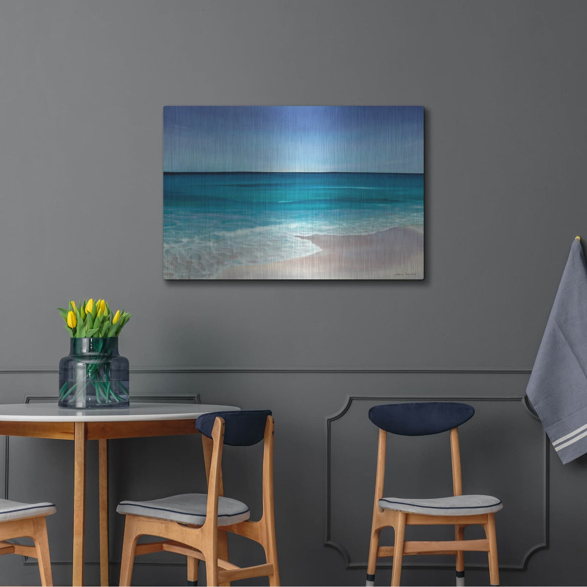 'Rippling Waves' by Louise Montillio – Metal Wall Art, 36x24 room view