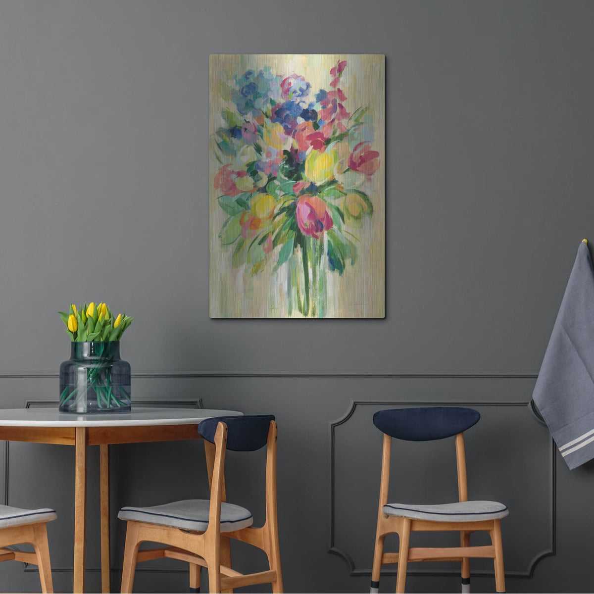 'Earthy Colors Bouquet II' by Silvia Vassileva – Metal Wall Art, 24x36 room view