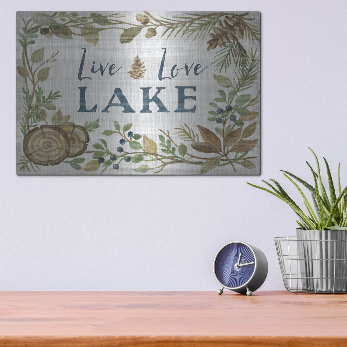 'Lakeside Retreat III' by Silvia Vassileva – Metal Wall Art, 16x12 room view