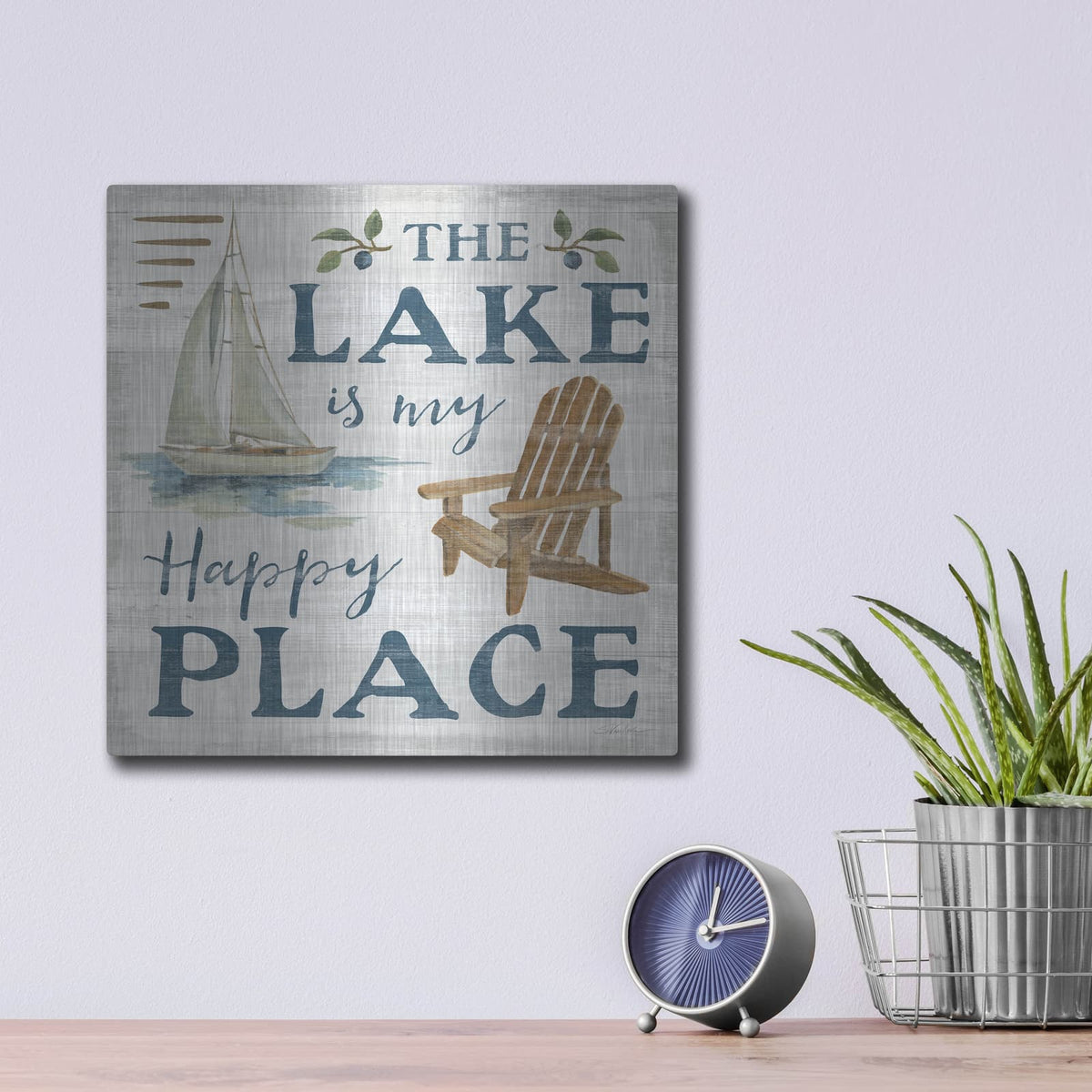 'Lakeside Retreat IX' by Silvia Vassileva – Metal Wall Art, 12x12 room view