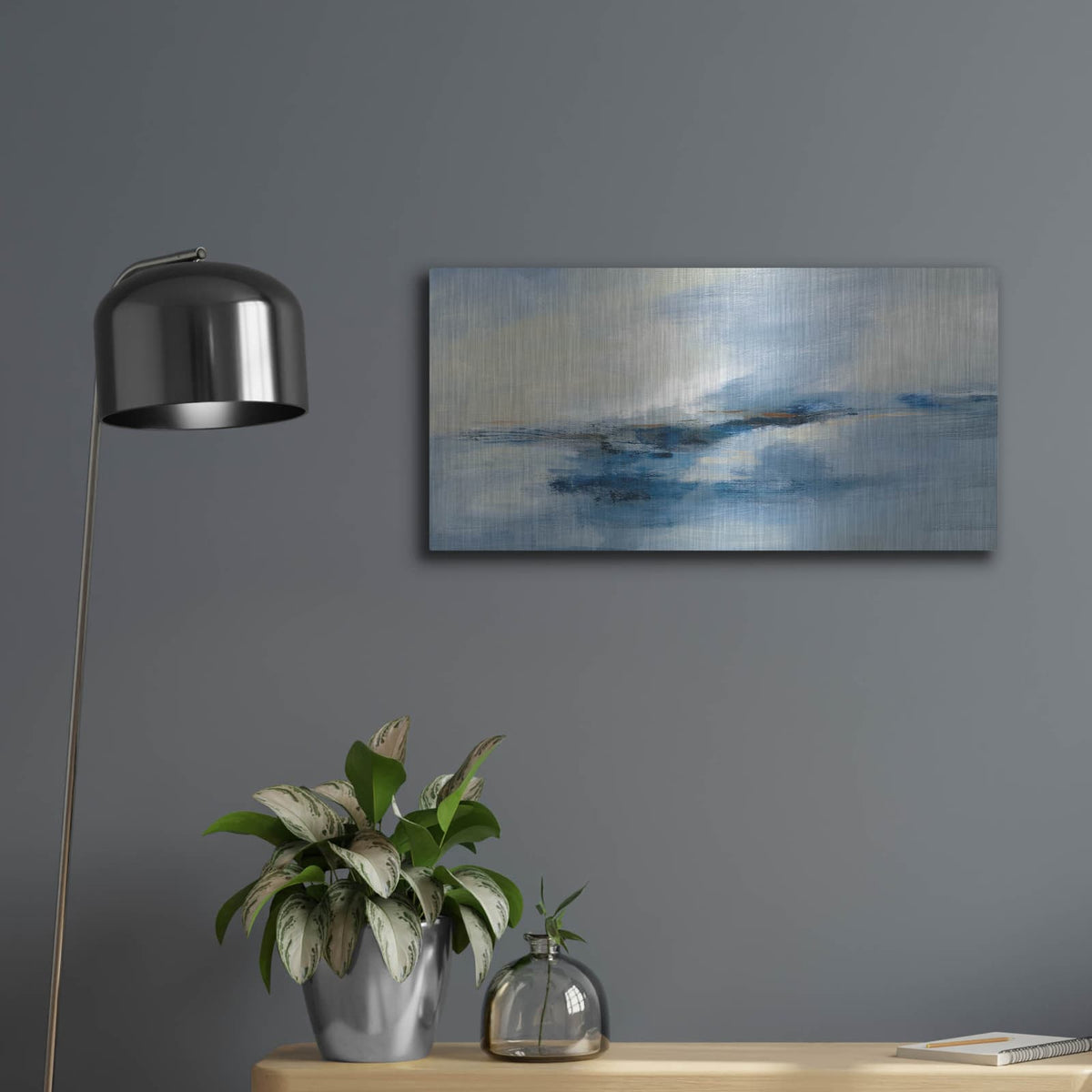 'Atmosphere' by Silvia Vassileva – Metal Wall Art, 24x12 room view