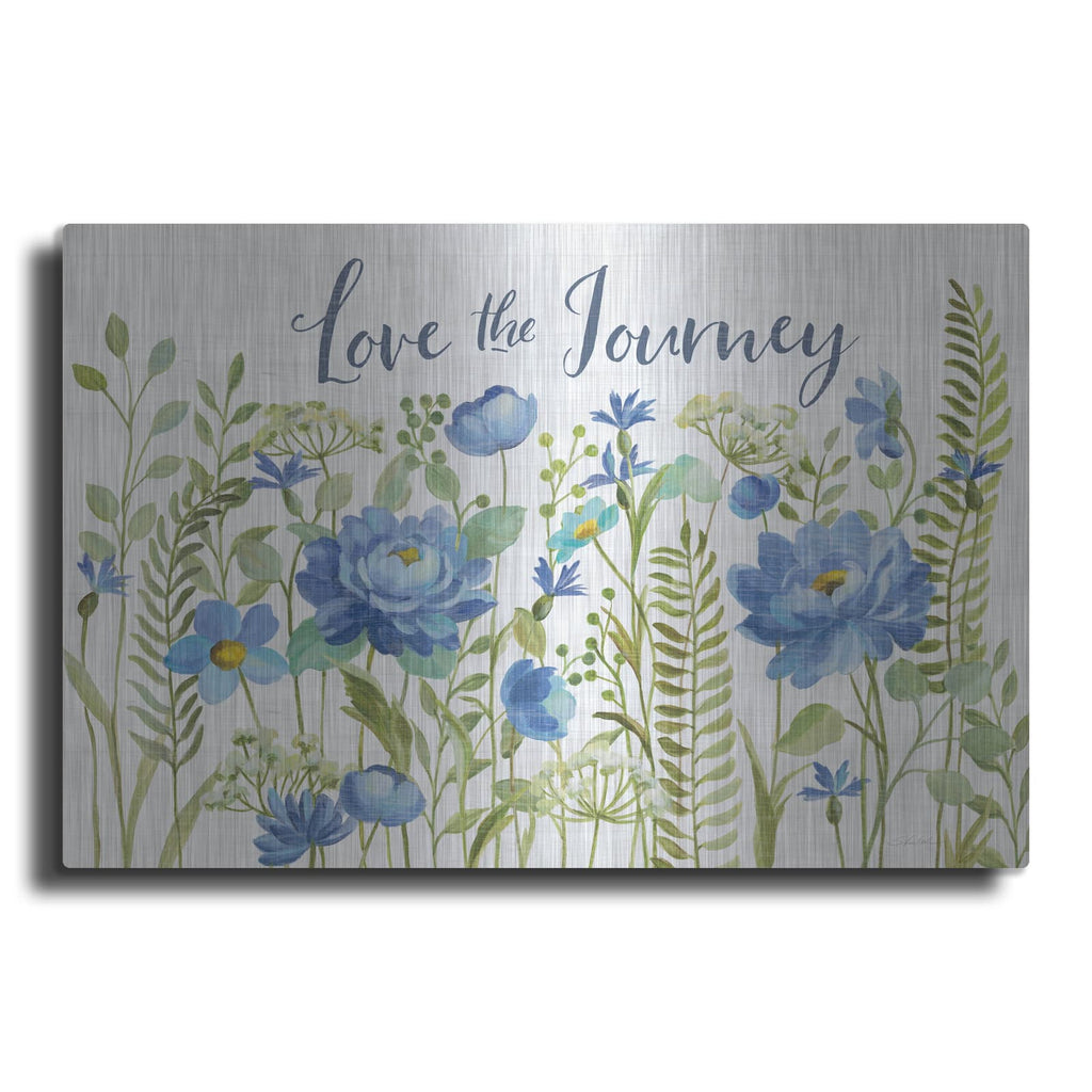 'Botanical Blue II' by Silvia Vassileva – Metal Wall Art