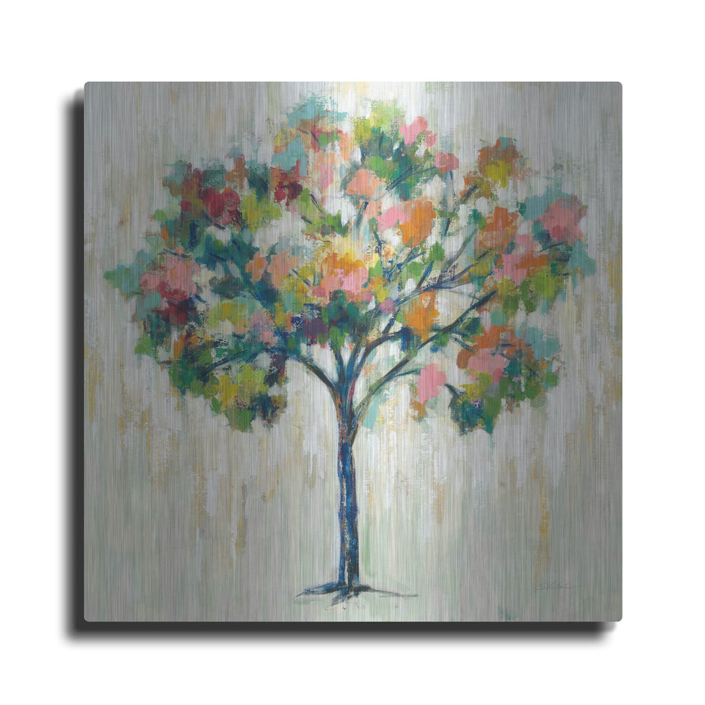 'Blooming Tree Neutral' by Silvia Vassileva – Metal Wall Art