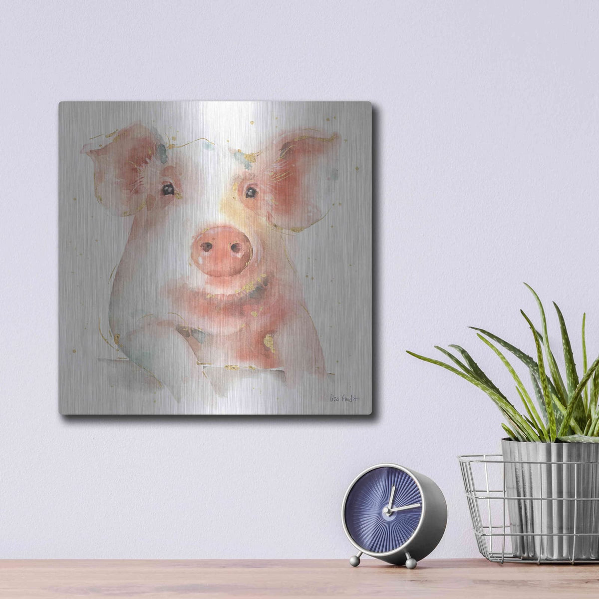 'Farm Friends III' by Lisa Audit – Metal Wall Art, 12x12 room view