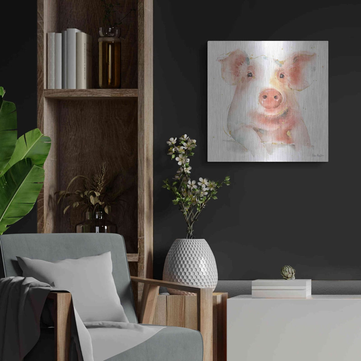 'Farm Friends III' by Lisa Audit – Metal Wall Art, 24x24 room view