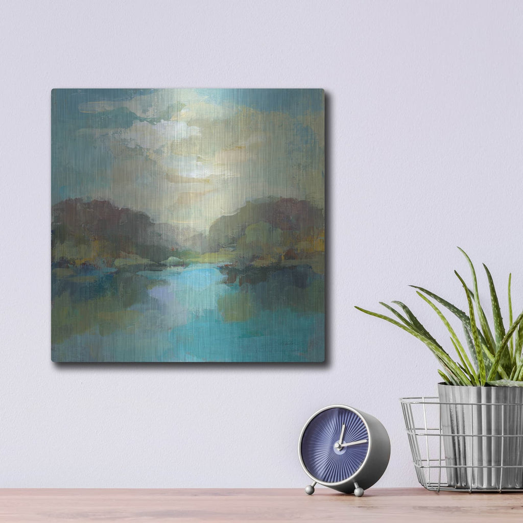 'Mini Landscape' by Silvia Vassileva – Metal Wall Art, 12x12 room view