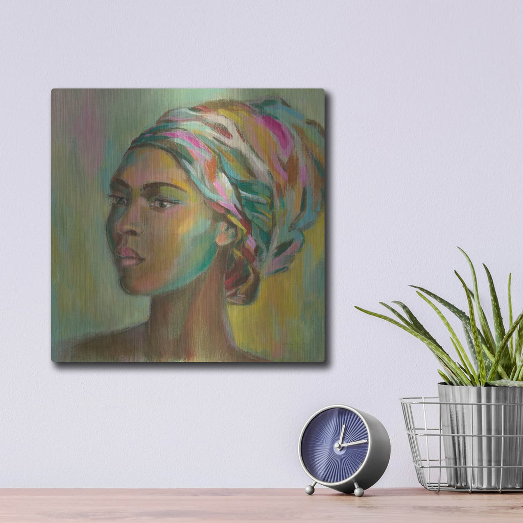 'African Woman II' by Silvia Vassileva – Metal Wall Art, 12x12 room view
