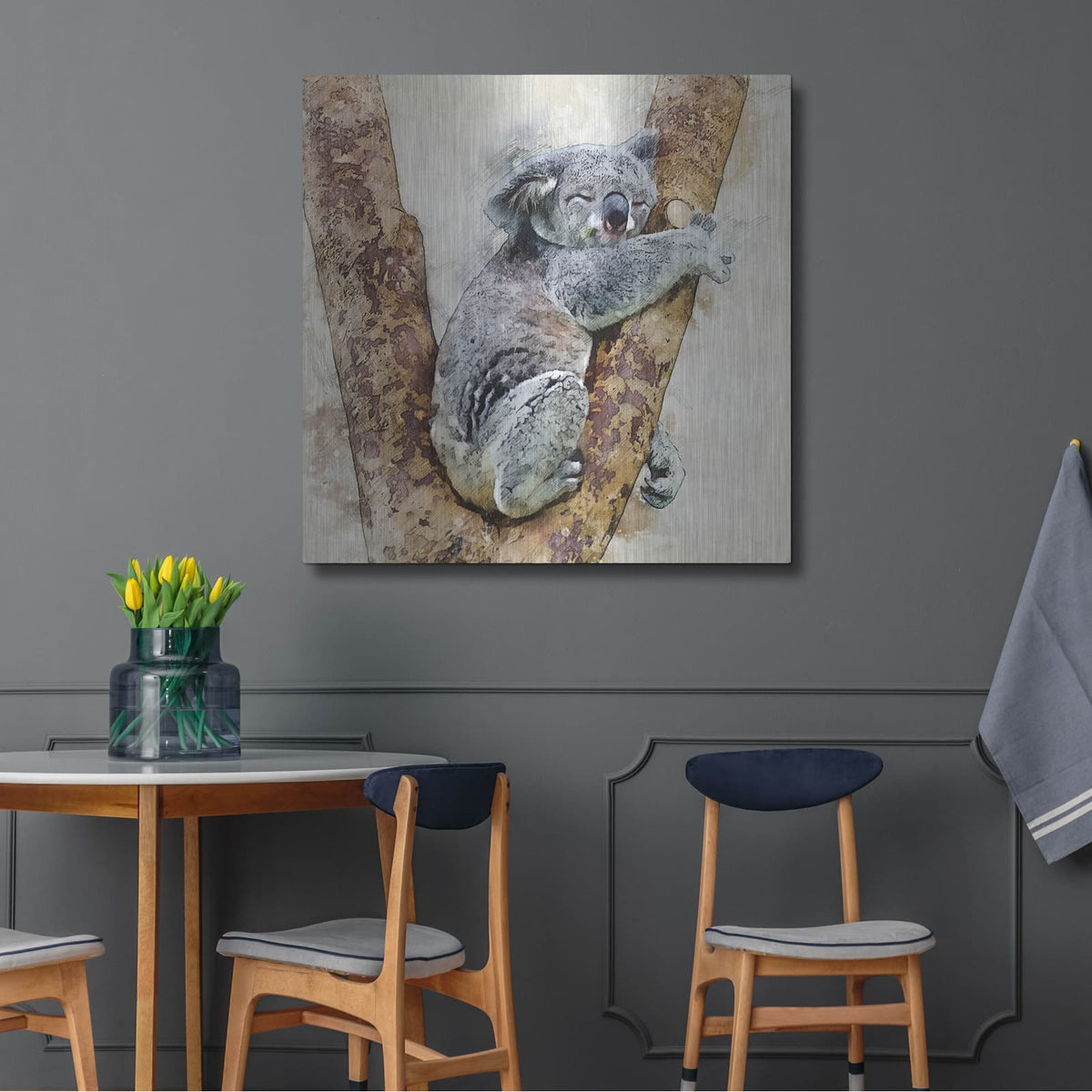'Koala 4' by Kim Curinga – Metal Wall Art, 36x36 room view