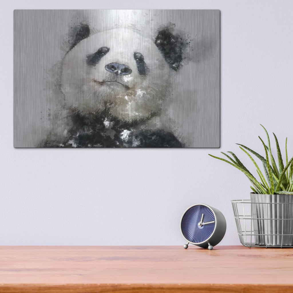 'Panda Love' by Kim Curinga – Metal Wall Art, 16x12 room view