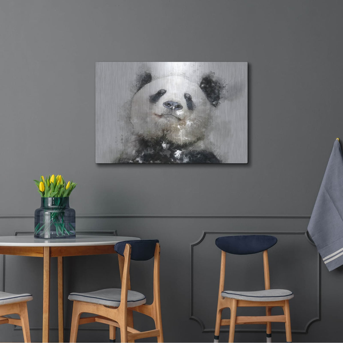 'Panda Love' by Kim Curinga – Metal Wall Art, 36x24 room view