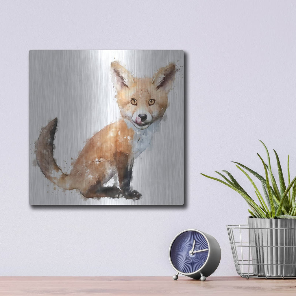 'Foxy Good' by Kim Curinga – Metal Wall Art, 12x12 room view