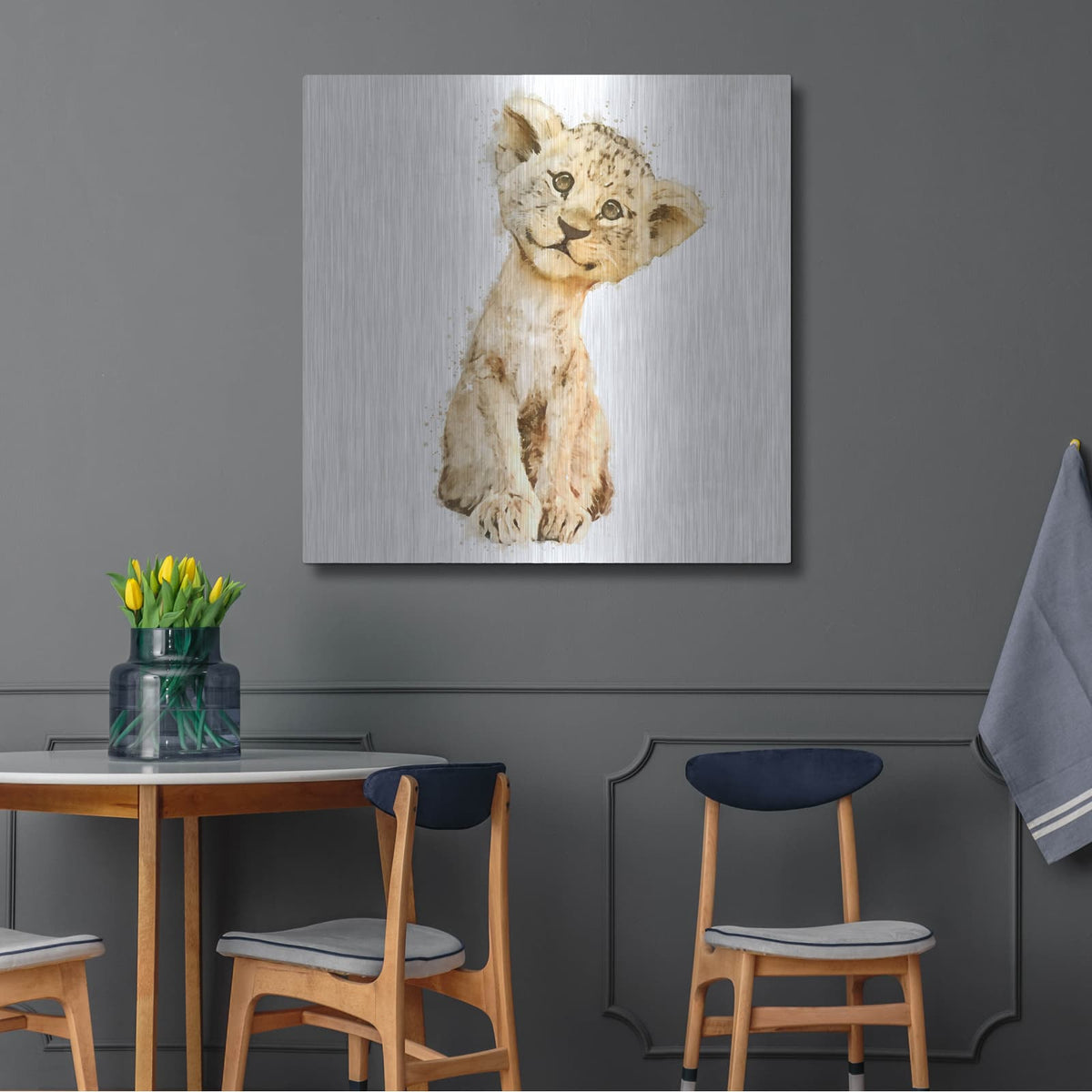 'Simba' by Kim Curinga – Metal Wall Art, 36x36 room view