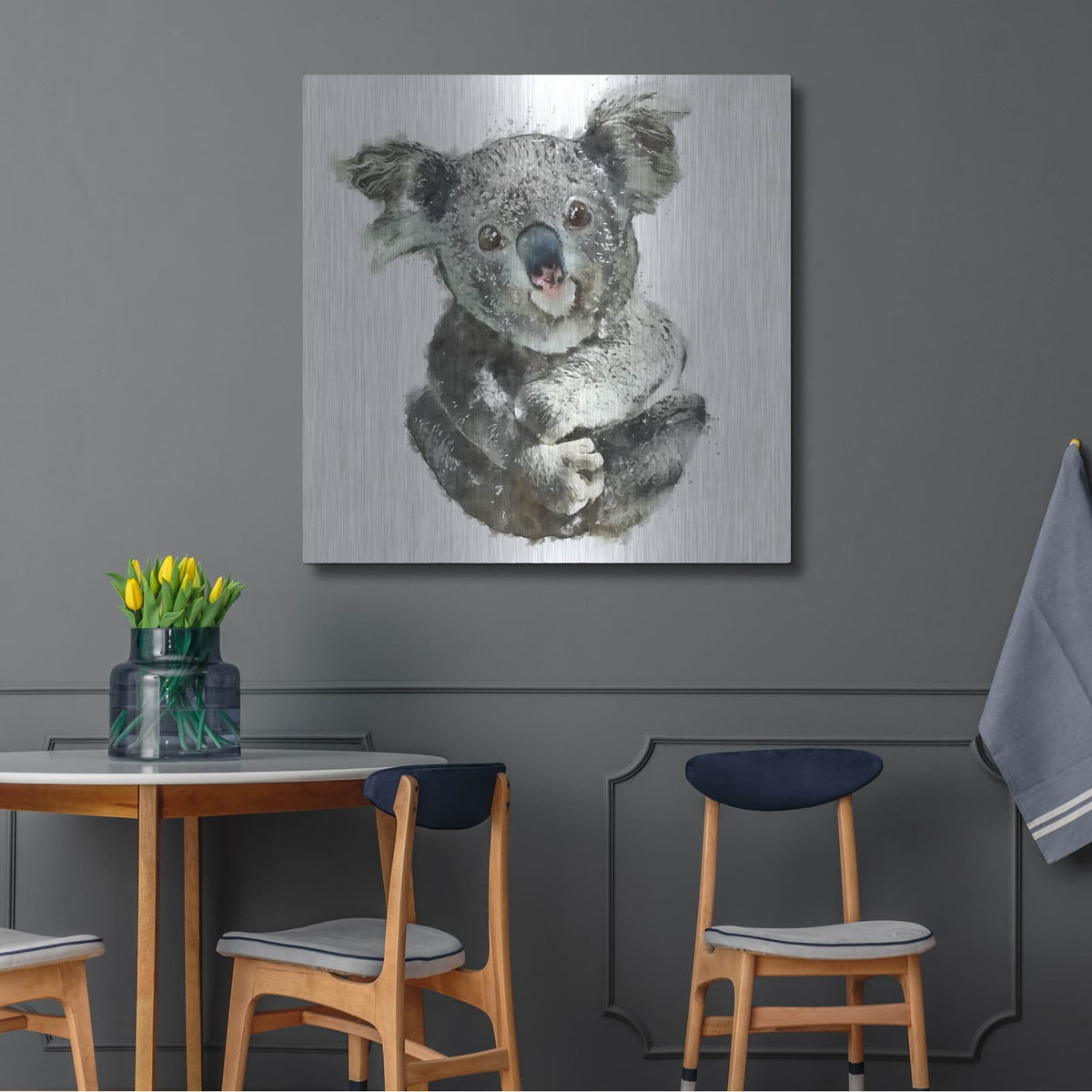 'Koala Cuddle' by Kim Curinga – Metal Wall Art, 36x36 room view