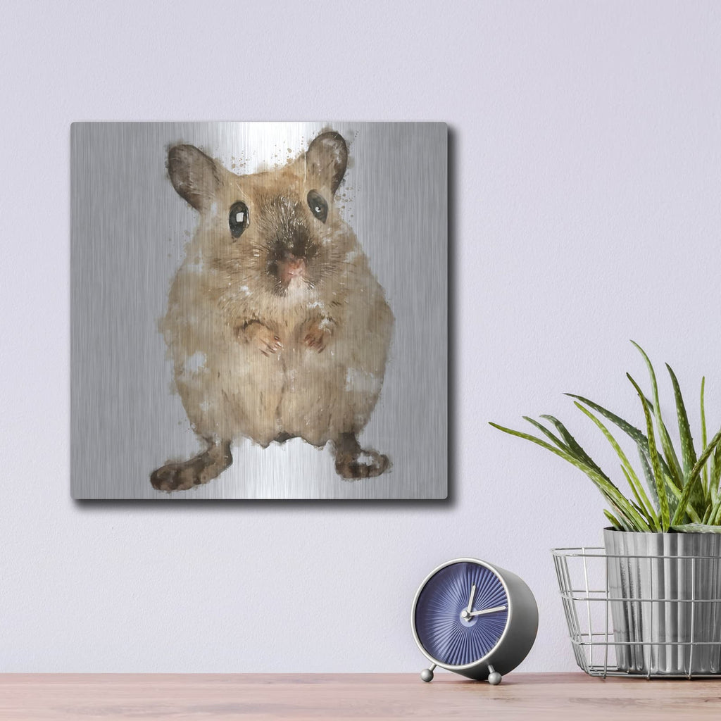'Curious Mouse' by Kim Curinga – Metal Wall Art, 12x12 room view
