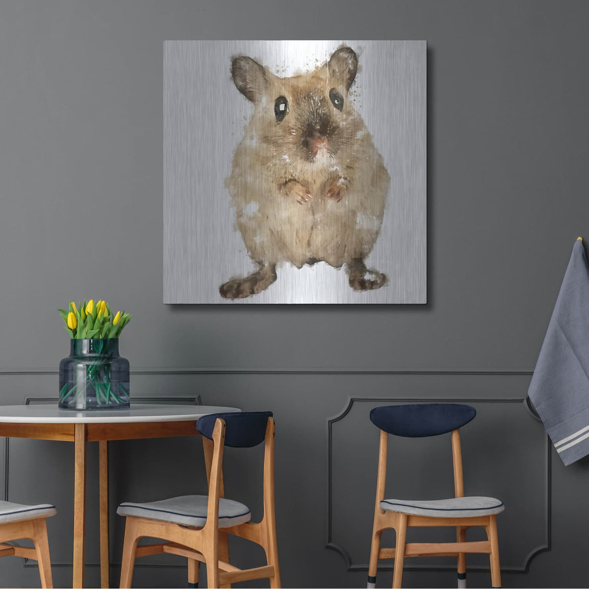 'Curious Mouse' by Kim Curinga – Metal Wall Art, 36x36 room view