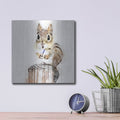 'Chippy With Flower' by Kim Curinga – Metal Wall Art, 12x12 room view
