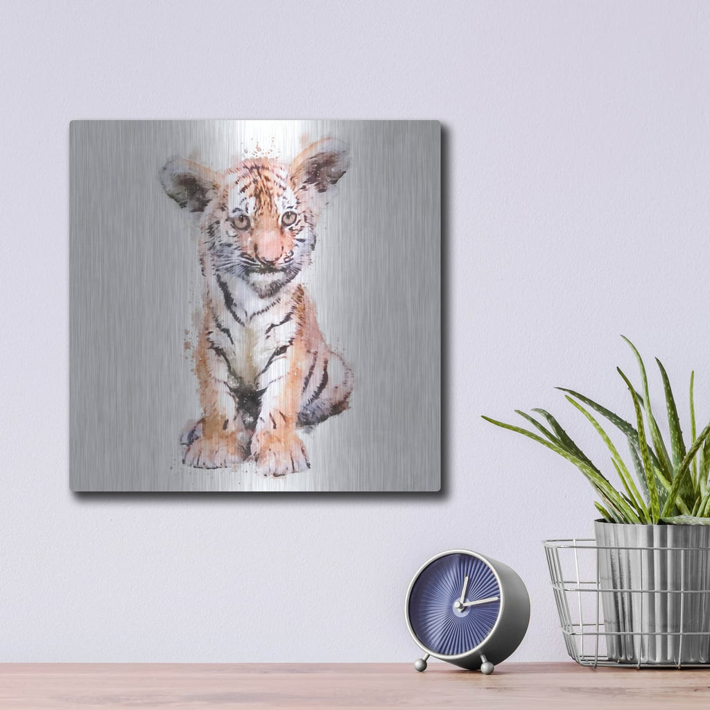 'Tigger Baby' by Kim Curinga – Metal Wall Art, 12x12 room view