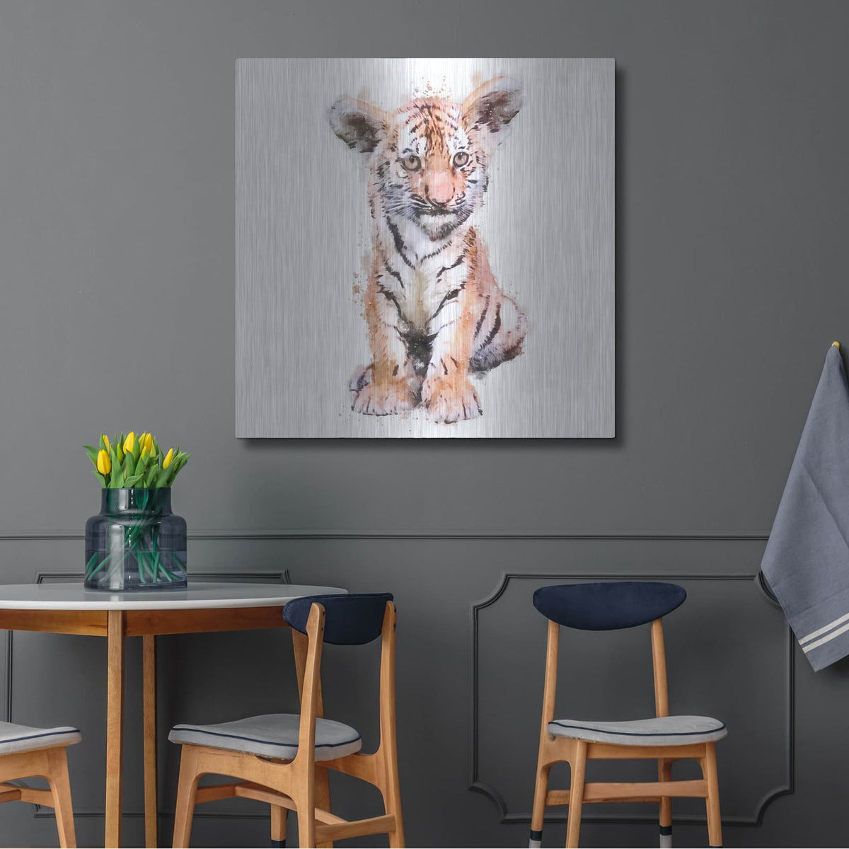 'Tigger Baby' by Kim Curinga – Metal Wall Art, 36x36 room view
