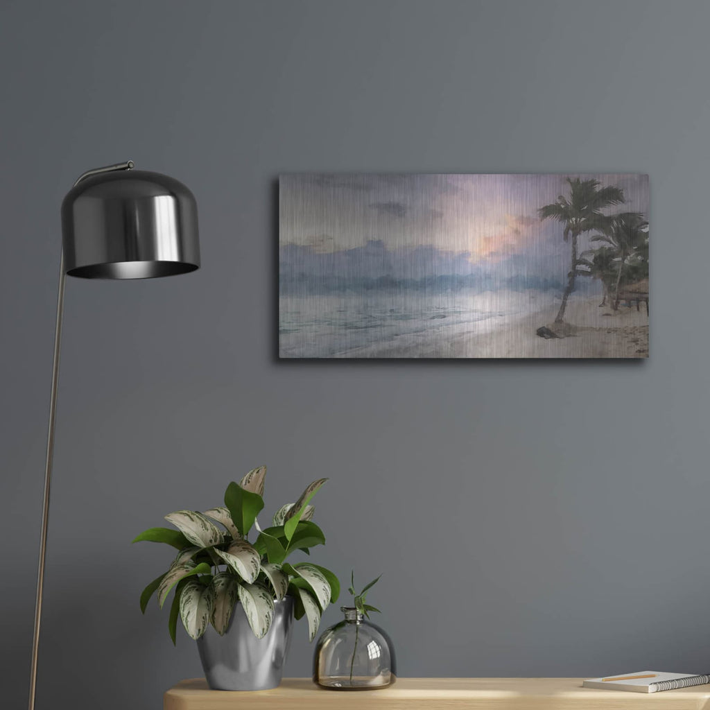 'Coastal Series 27' by Kim Curinga – Metal Wall Art, 24x12 room view