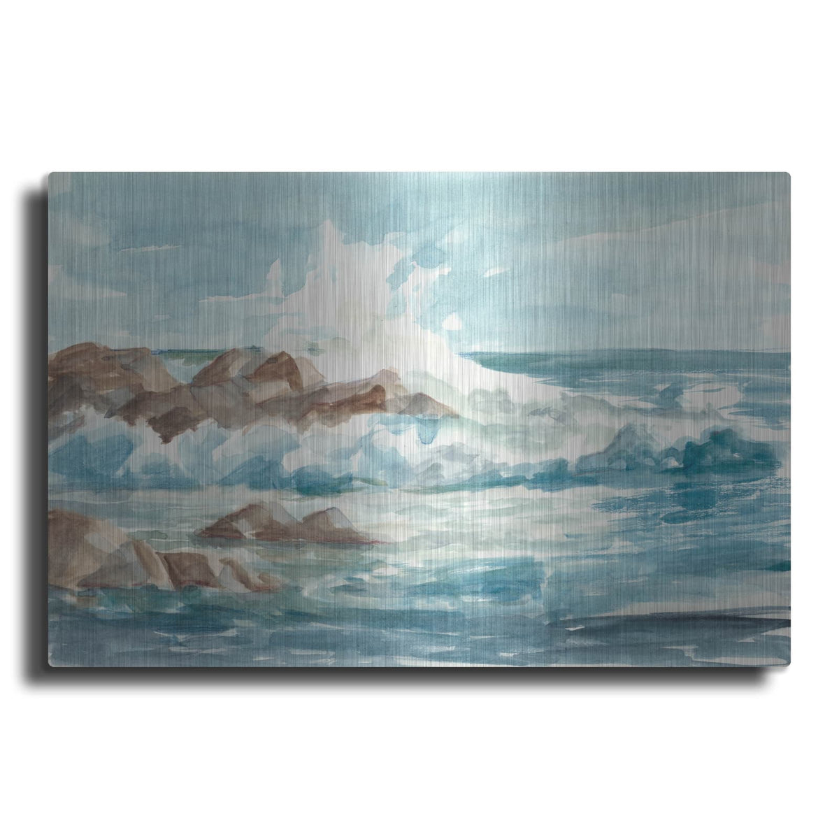 'Coastal Watercolor I' by Ethan Harper – Metal Wall Art