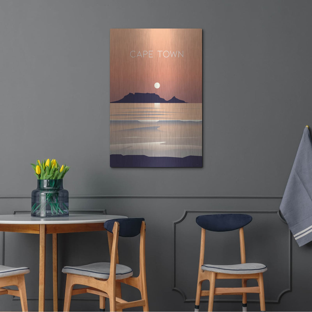 'Cape Town' by Arctic Frame – Metal Wall Art, 24x36 room view