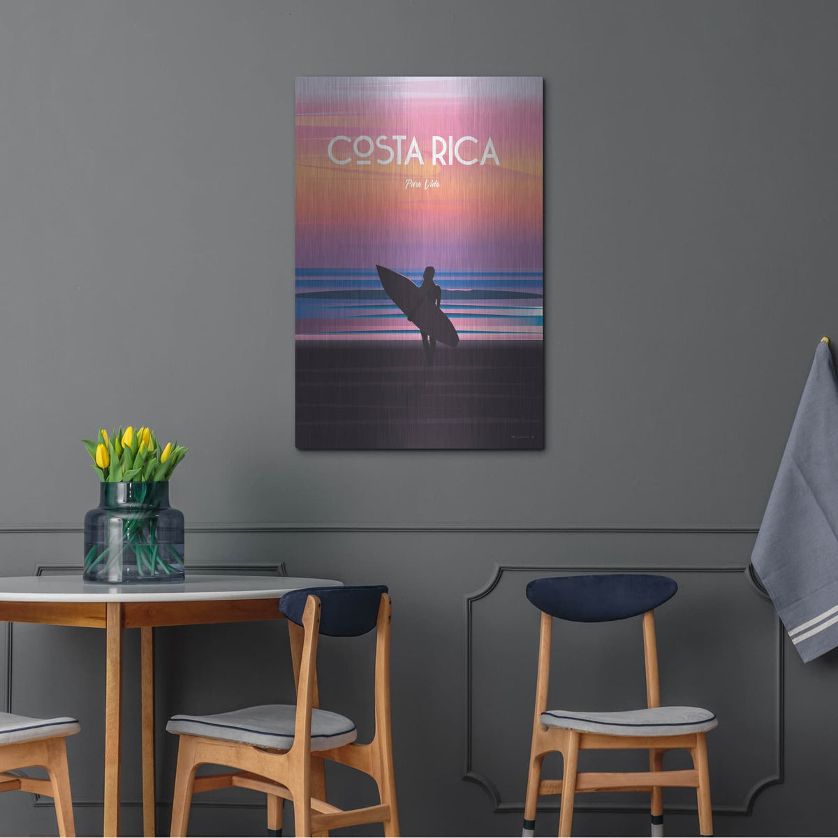 'Costa Rica' by Arctic Frame – Metal Wall Art, 24x36 room view