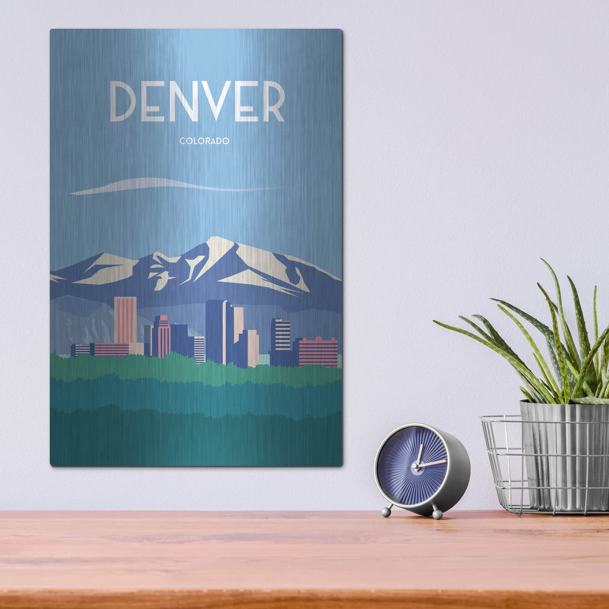 'Denver' by Arctic Frame – Metal Wall Art, 12x16 room view