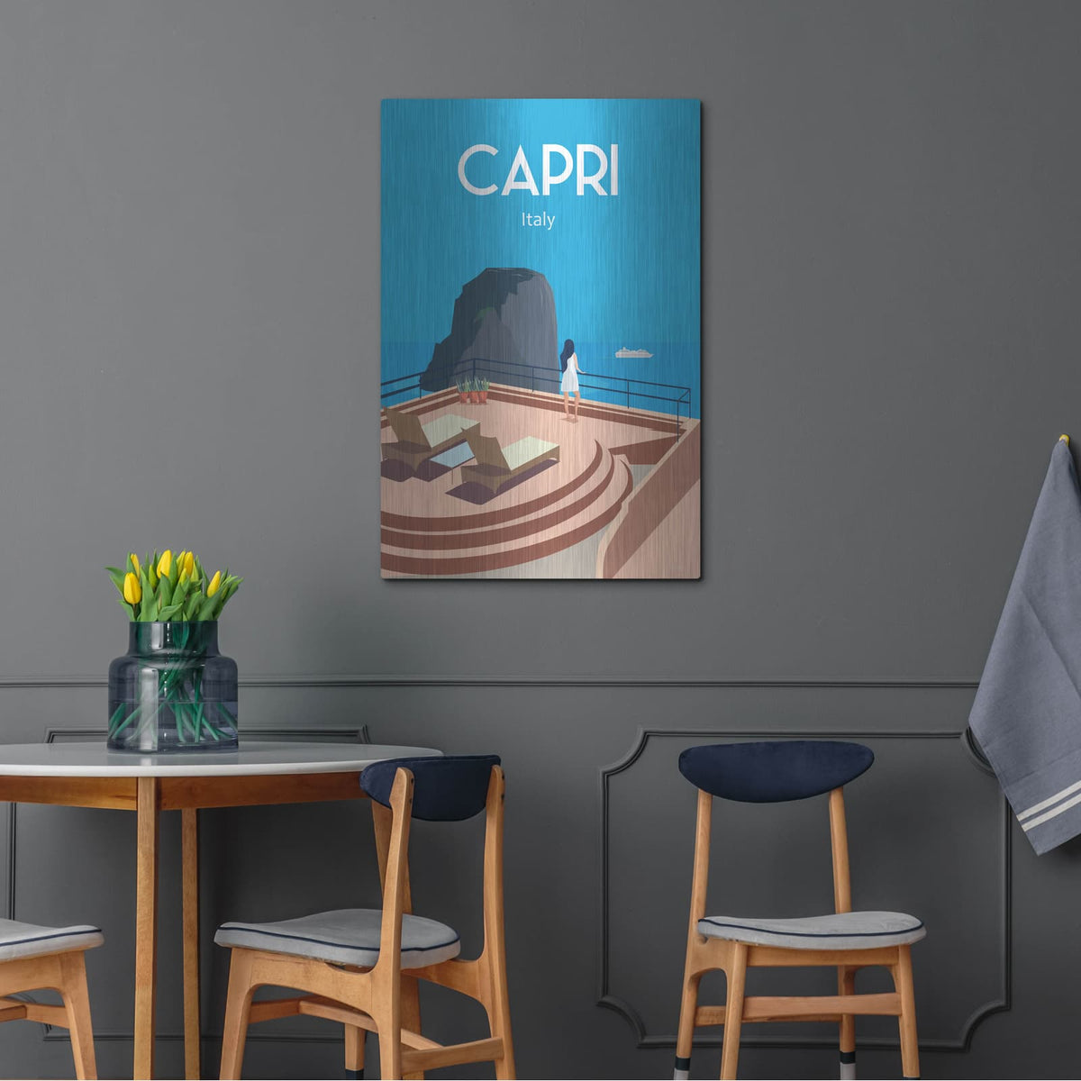 'Capri Italy' by Arctic Frame – Metal Wall Art, 24x36 room view