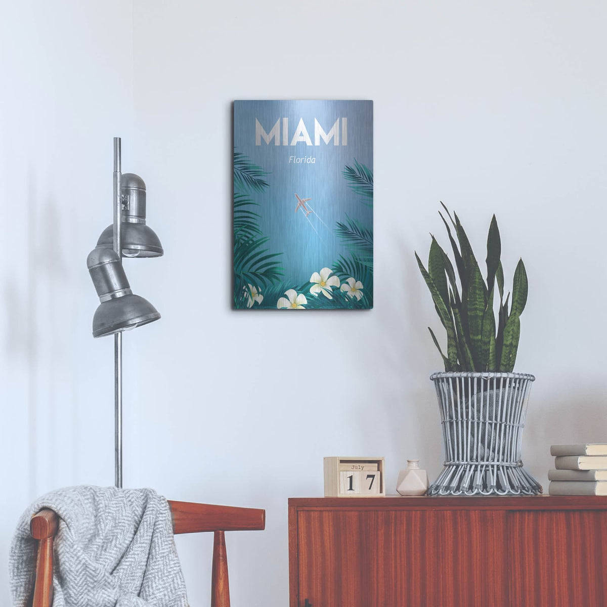'Miami' by Arctic Frame – Metal Wall Art, 16x24 room view
