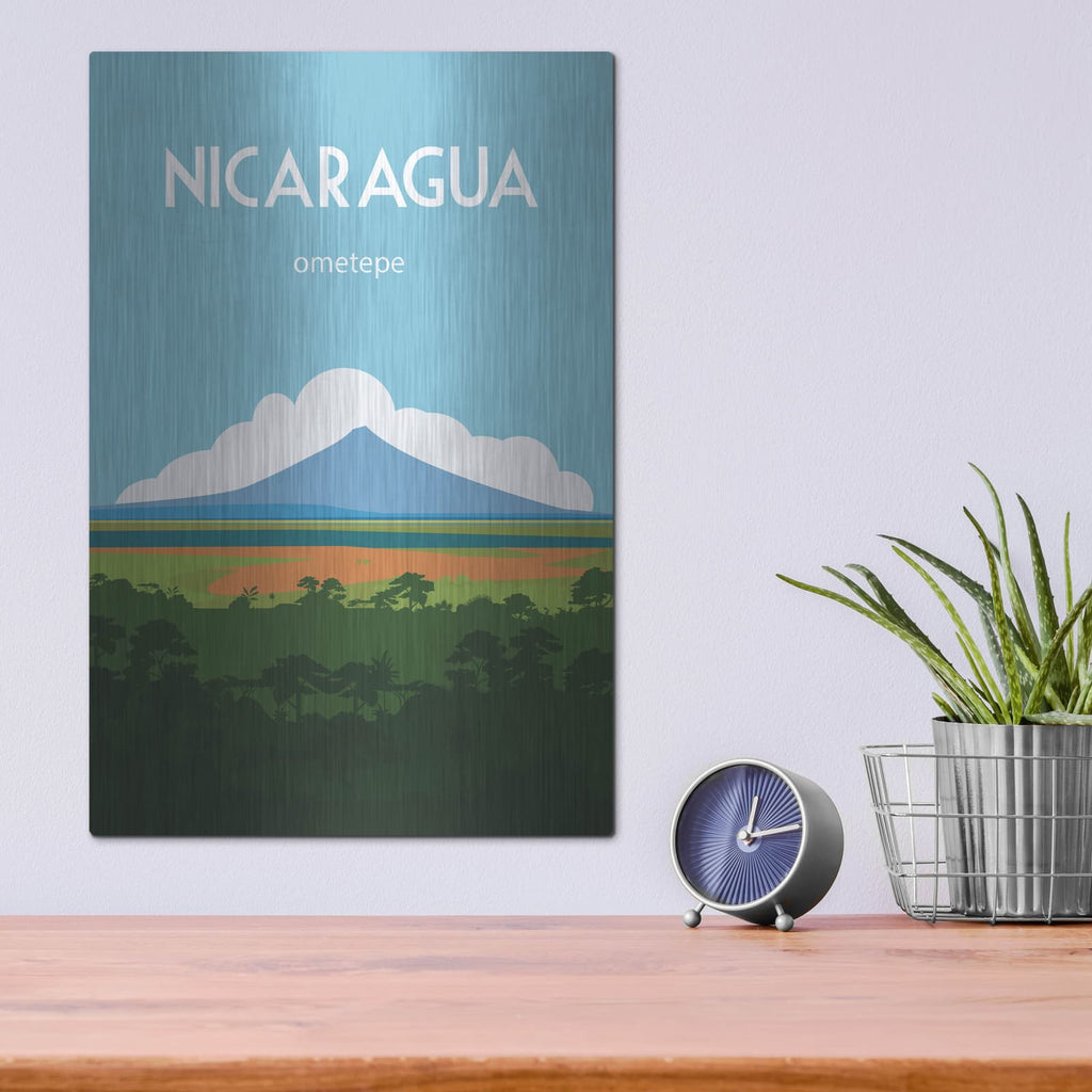 'Nicaragua' by Arctic Frame – Metal Wall Art, 12x16 room view