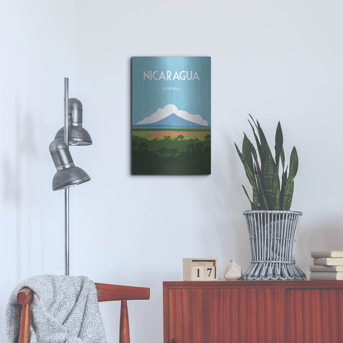 'Nicaragua' by Arctic Frame – Metal Wall Art, 16x24 room view