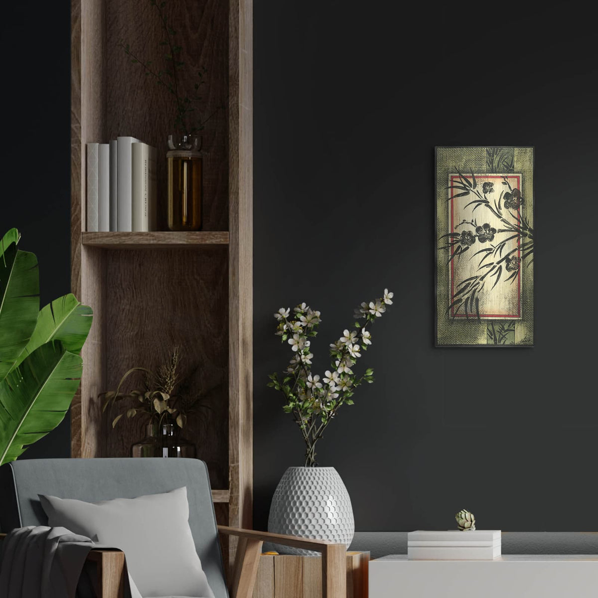 'Mini Eastern Influence II' by Ethan Harper – Metal Wall Art, 12x24 room view