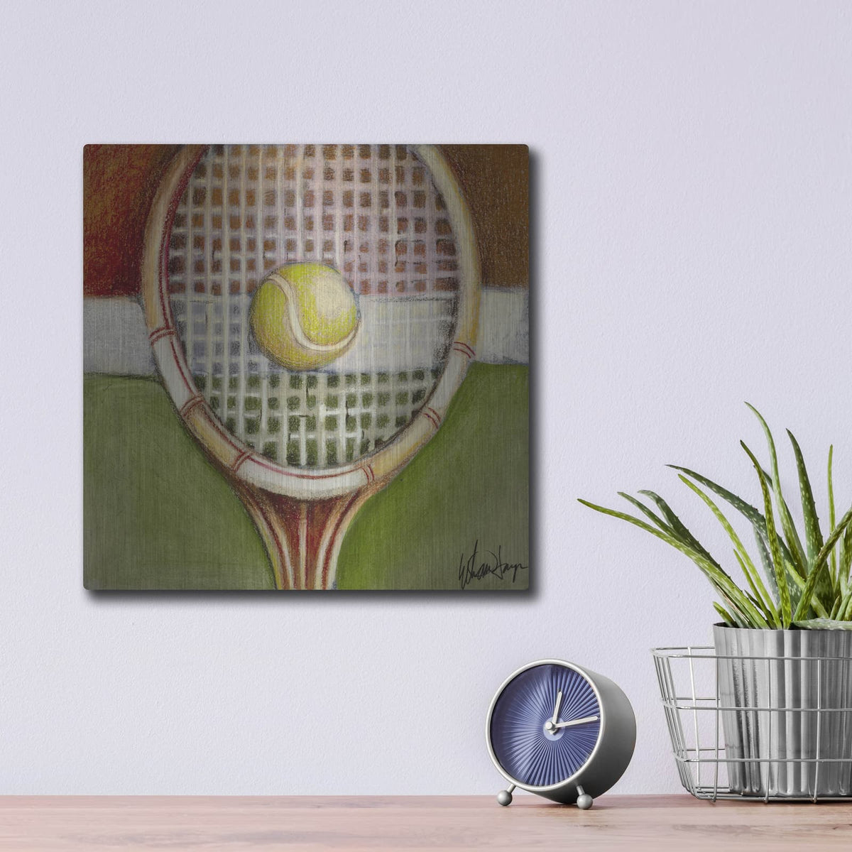 '40 Love' by Ethan Harper – Metal Wall Art, 12x12 room view